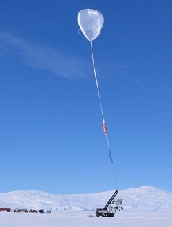 Lancement d'un ballon-sonde