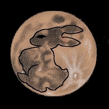 Lapin sur la Lune