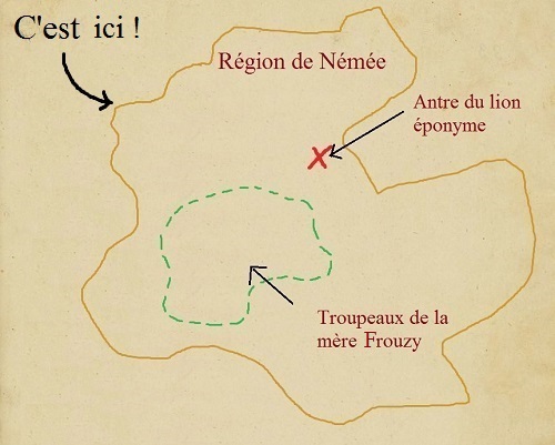 Carte de la région d'Enée